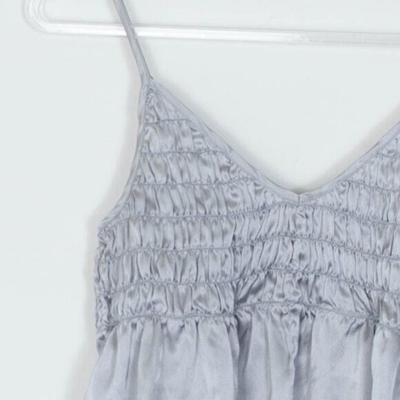 Urban Outfitters Womens Satin Smocked Babydoll Cami Tank Top Size L Y2K Grunge - Picture 5 of 10